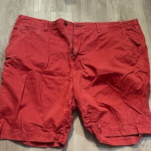 American Eagle Outfitters Red Flat Front Shorts